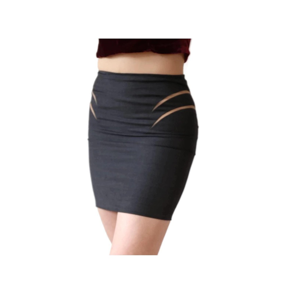 Vintage Gianni Versace Mini Skirt | 90s Cut Out Designer Couture